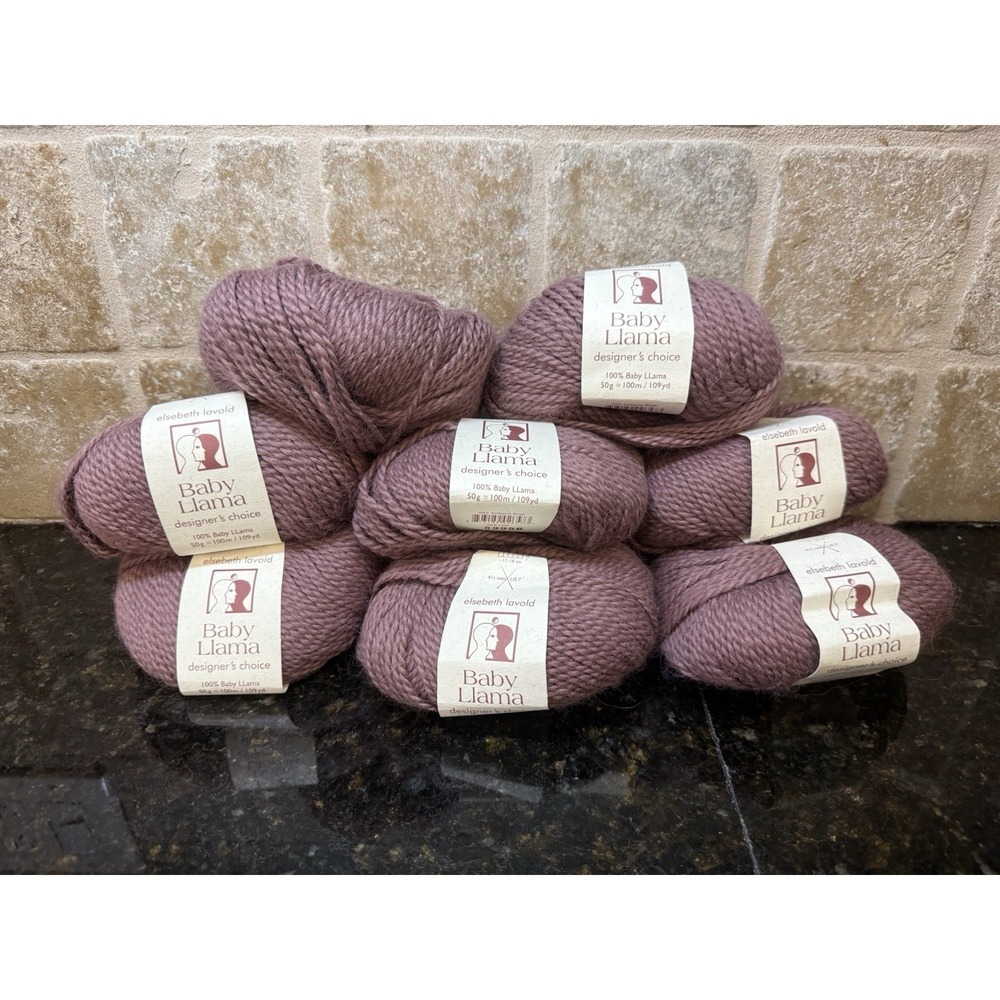 Elsebeth Lavold 100% Baby‎ Llama Yarn #022 Antique Rose Pink Mauve 8 Skein Lot